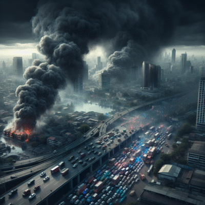 Incêndio Interdita Parte de Jacarepaguá e Complica Trânsito na Região