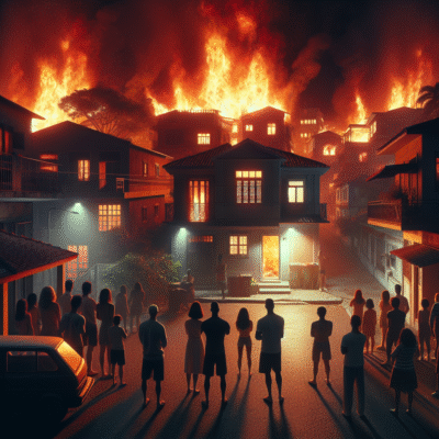 Chamas Consomem Residência em Botafogo: Moradores em Alerta Durante Incêndio Destrutivo