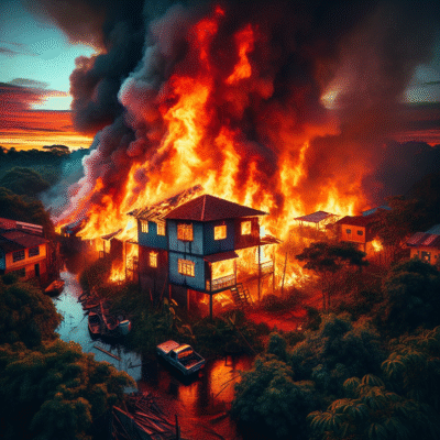 Flames Devour Home in West Manaus: A Community’s Heartbreaking Loss