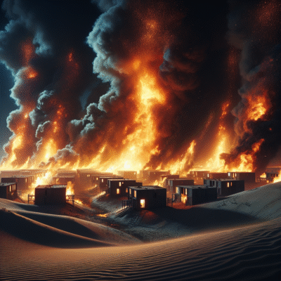 Incêndio Devastador Engole Vila de Apartamentos no Areal em Porto Velho